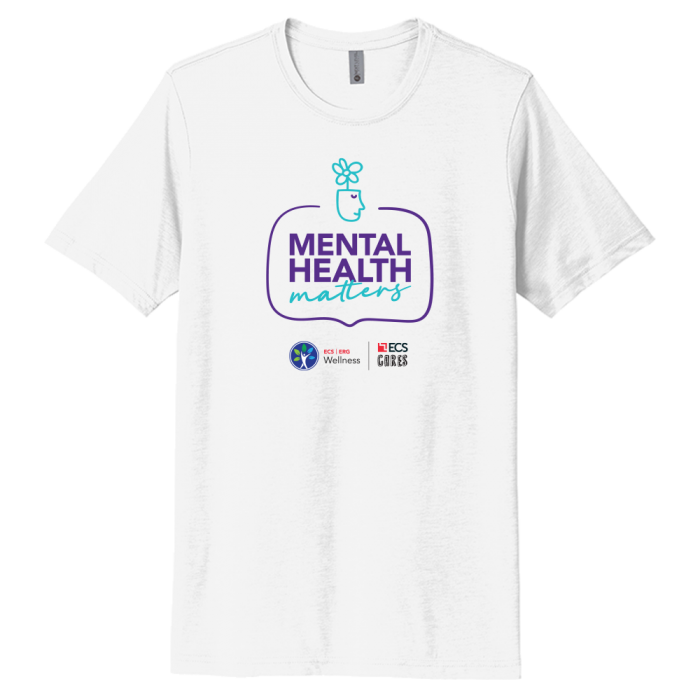 Mental Health ERG Poly/Cotton Short Sleeve T-Shirt - White Mental Health ERG Poly/Cotton Short Sleeve T-Shirt - White